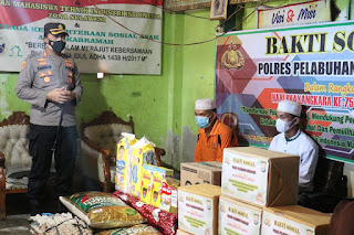 Peduli Anak Yatim Piatu, Kapolres Pelabuhan Makassar bagikan Sembako ke Panti Asuhan