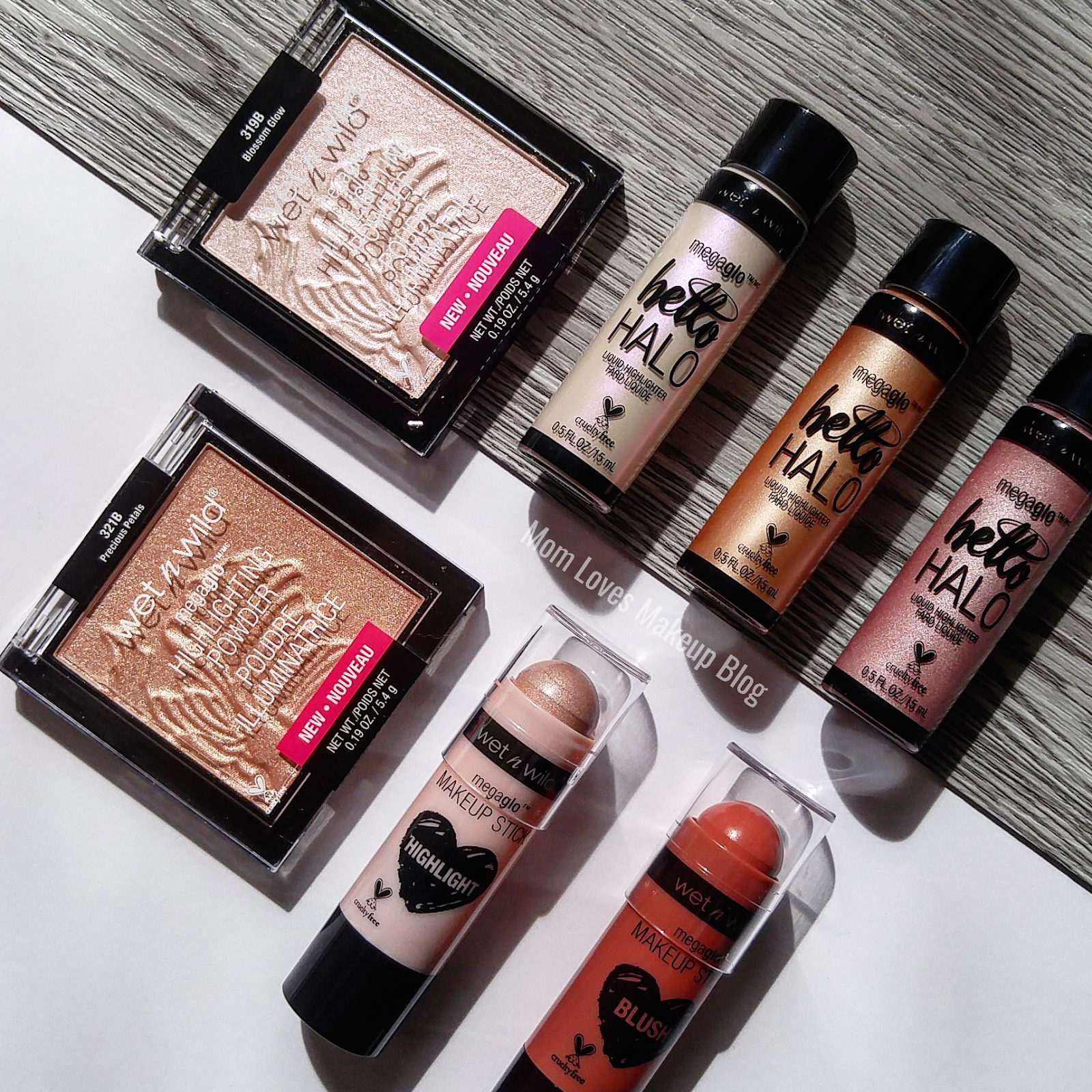 Mom Loves Makeup Wet n Wild's Megalo Highlighters Powder, Liquid