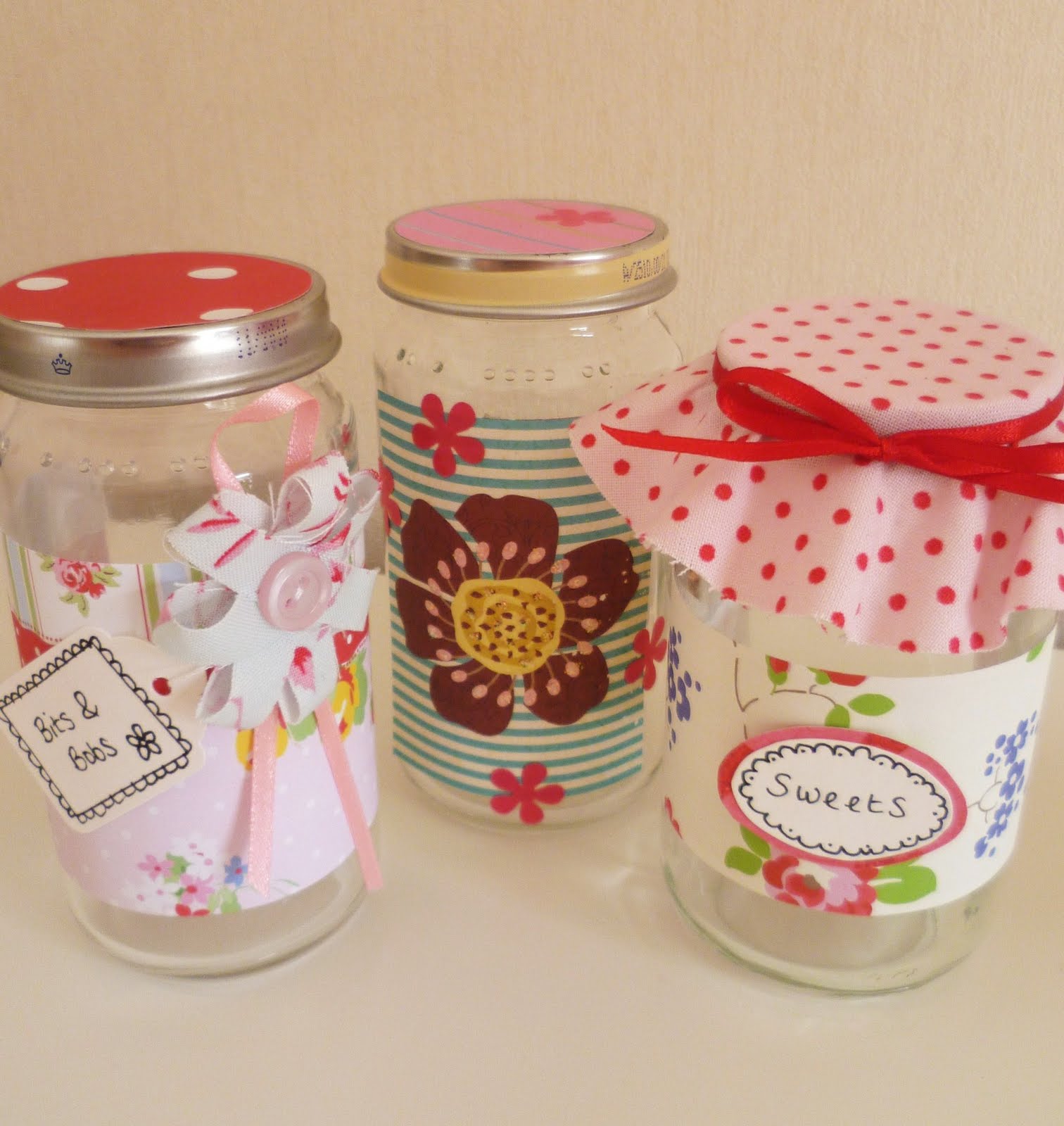 Sew Crafty Lisa Jayne: Decorated Jars