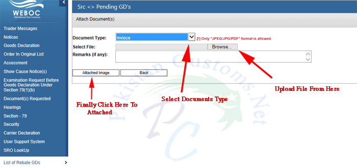 Upload-documents-for-rebate-in-weboc