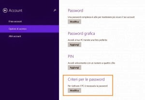 Accesso a Windows 8 e 8.1: come togliere la password 