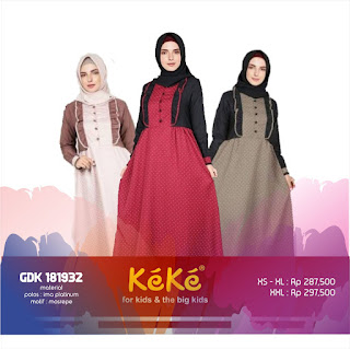 Koleksi Gamis Branded Keke Model Terbaru GDK 181932