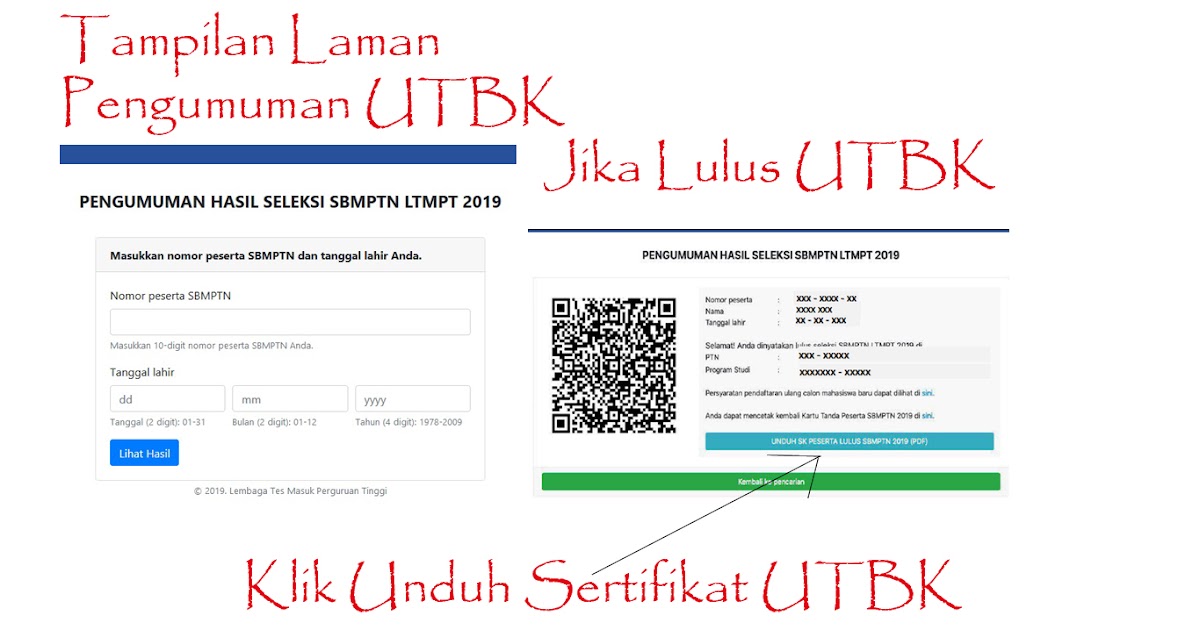 Pengumuman SBMPTN LTMPT dan Cara Download Sertifikat UTBK
