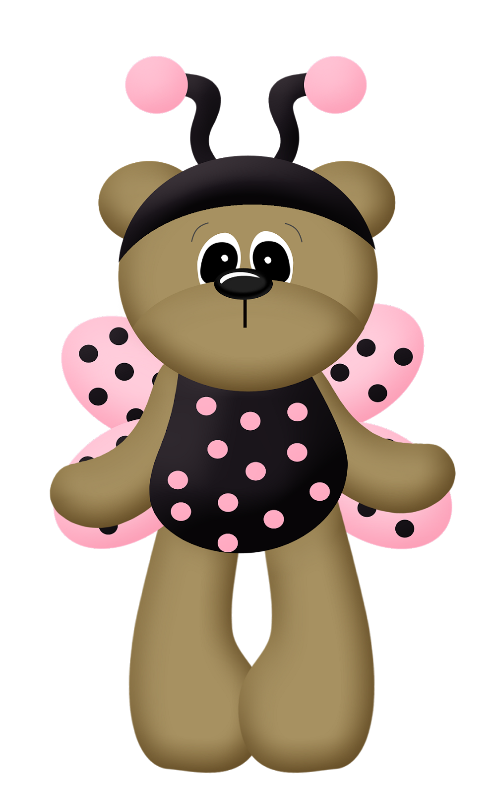 Ladybug Dress Bears Clip Art. | Oh My Baby!