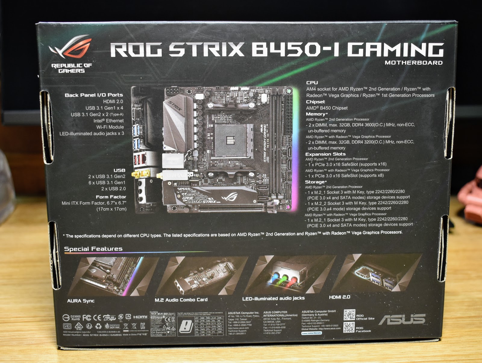 心得】ROG STRIX B450-I GAMING ! ITX小霸王輕開箱@電腦應用綜合討論哈