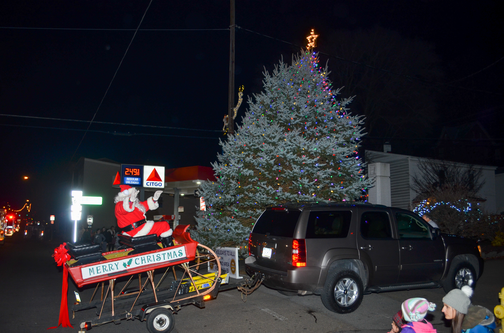 Santa Visits Ashland and Lights the Borough Christmas Tree
