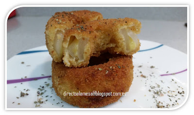 Aros De Cebolla Rellenos De Queso
