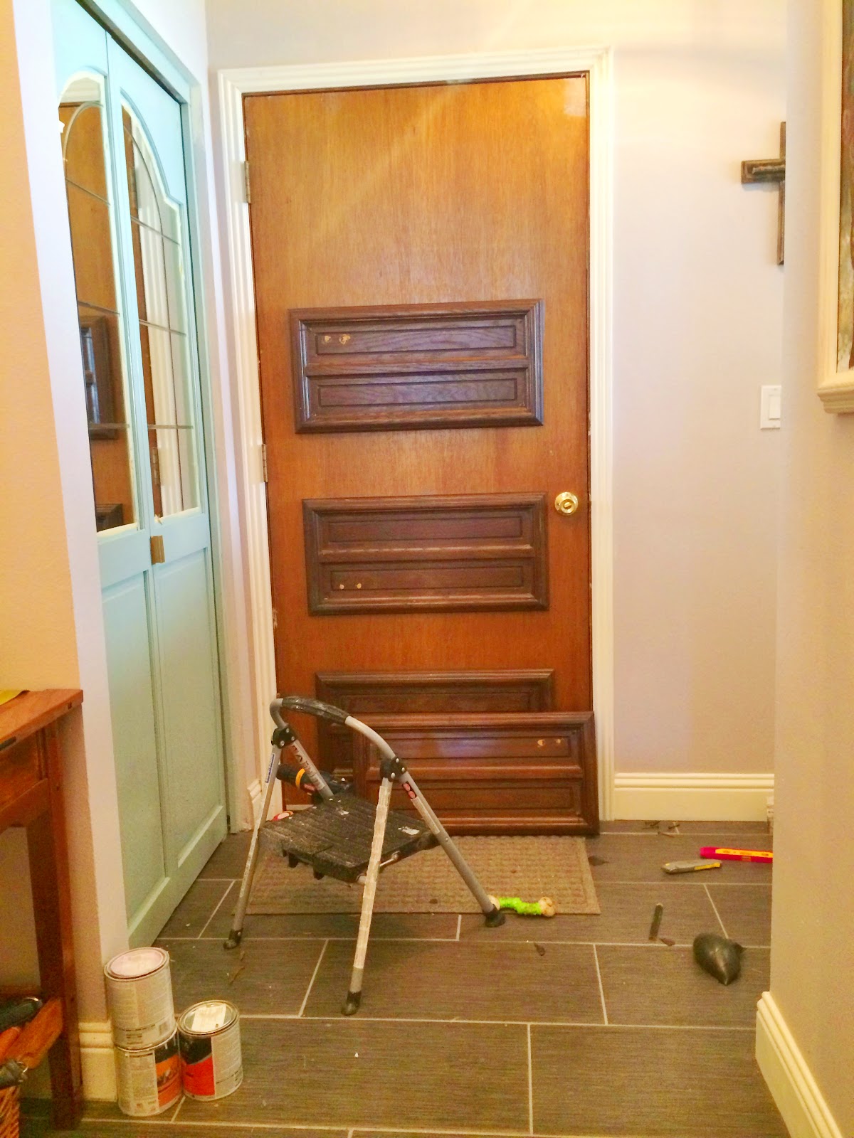 The Burrow Ugly door makeover how to cover a doggie door