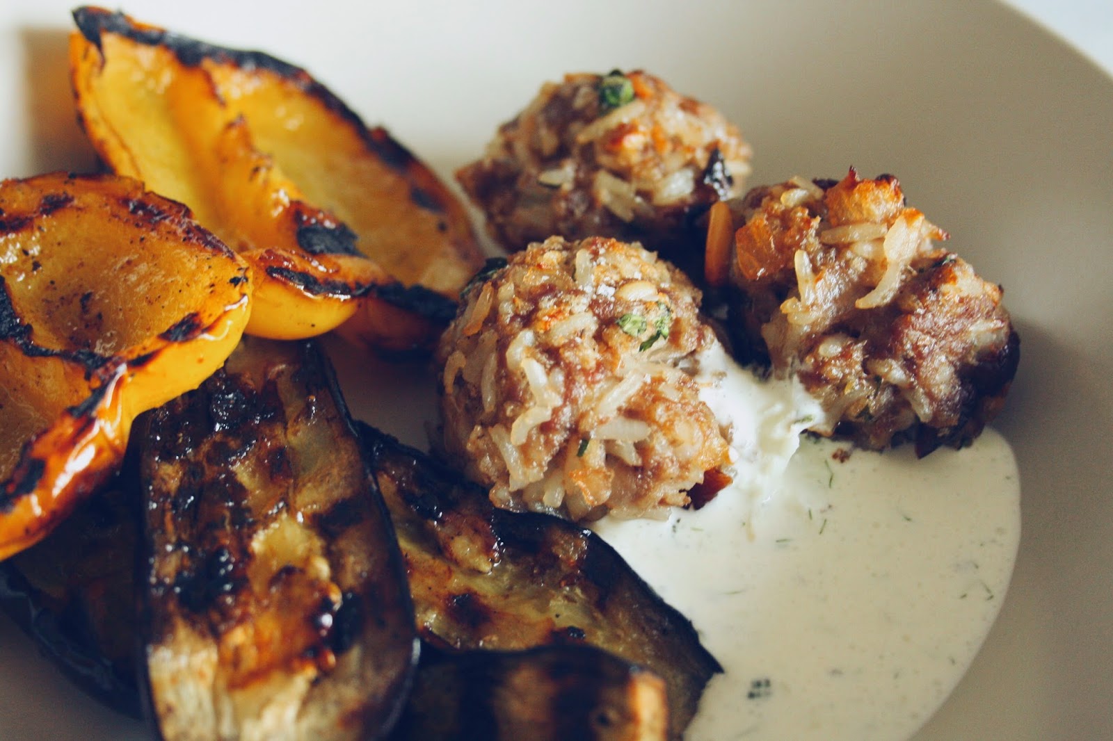 Soup Club Beef, Lamb + Rice Meatballs with Mint Tzatziki