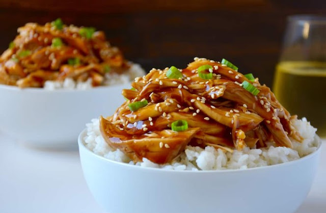 Slow Cooker Chicken Teriyaki Bowls #dinner #recipes