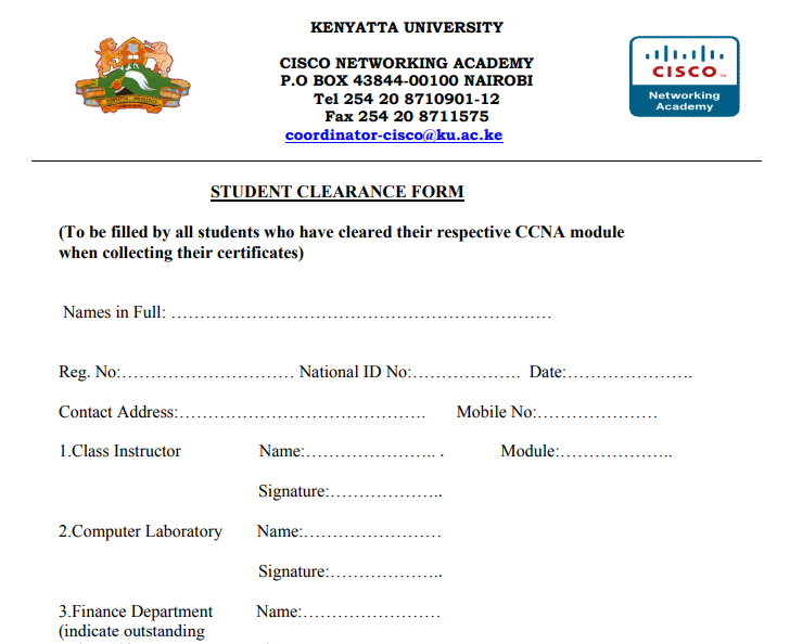 [PDF] STUDENTS CLEARANCE FORMS KENYATTA UNIVERSITY (K.U.)