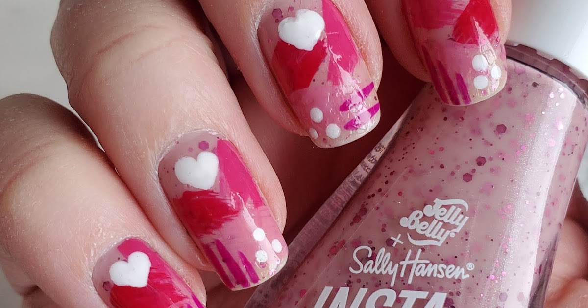 Pink glitter heart nails  February nails, Nail designs valentines, Heart  nails