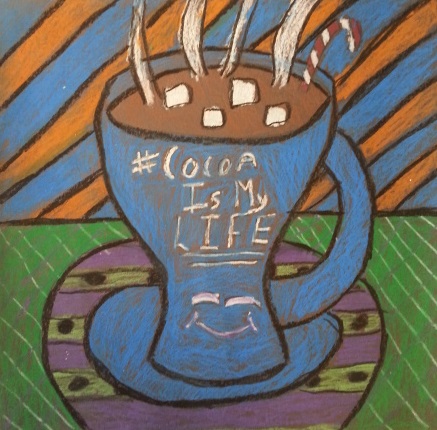 A Faithful Attempt Hot Chocolate In Oil Pastels Pattern Colour