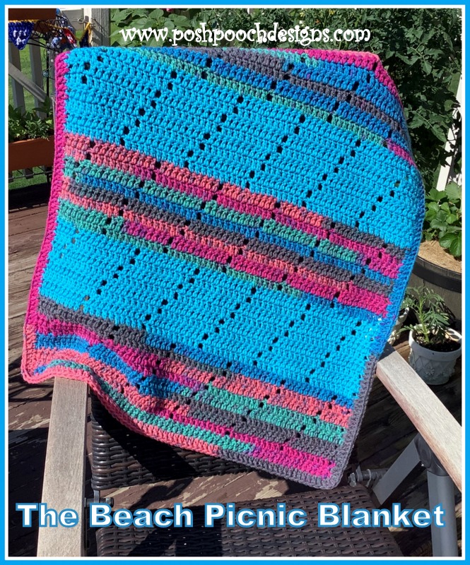 Posh Pooch Designs The Beach Picnic Blanket Crochet Pattern Posh