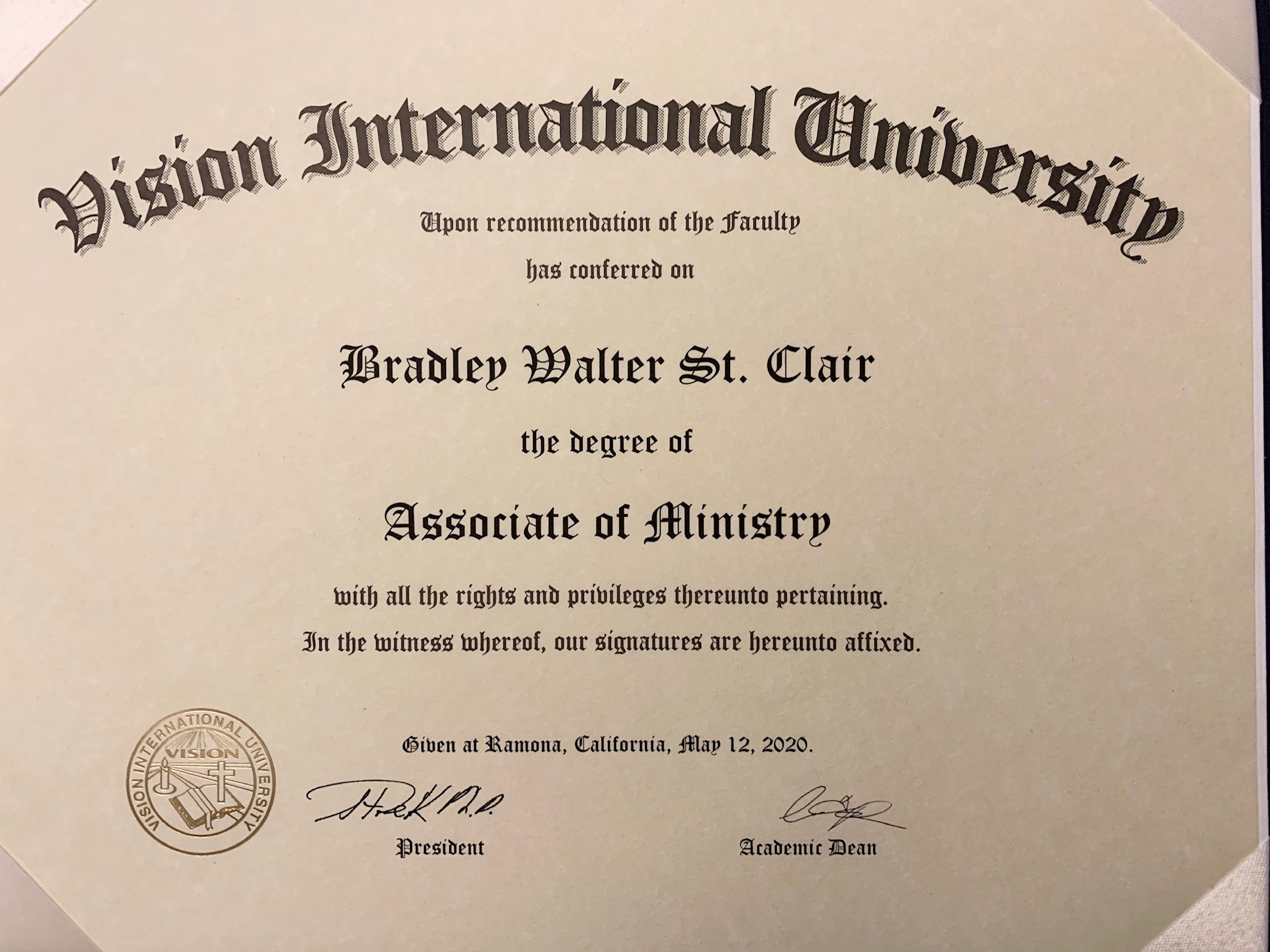 Christian Evangelism Earned an Associates of