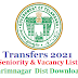 Karimnagar Dist Transfers SGT GHM SAs LPs PET Seniority and Vacancy List Download