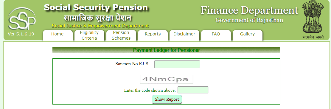 Pension Payment Register Rajssp 2020