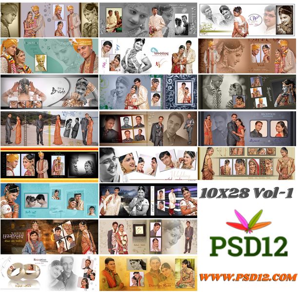 All Size Photo Album Big Big PSD Collection 10x28