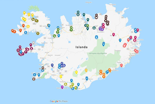Mappa dell'Islanda