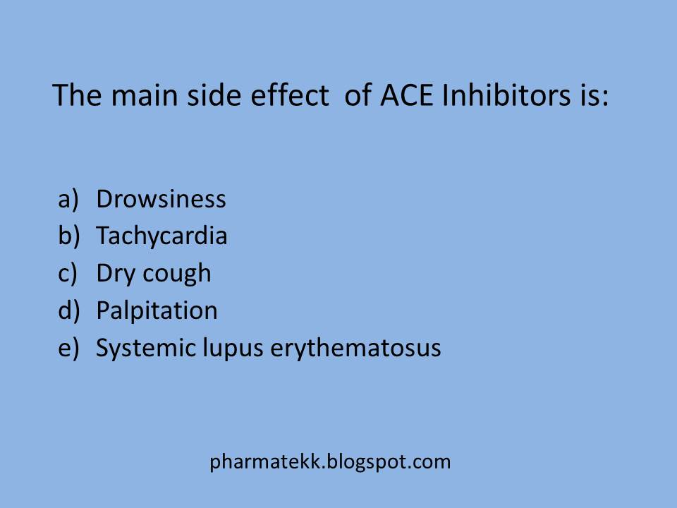 Pharma Tekk Side Effect of ACE Inhibitor