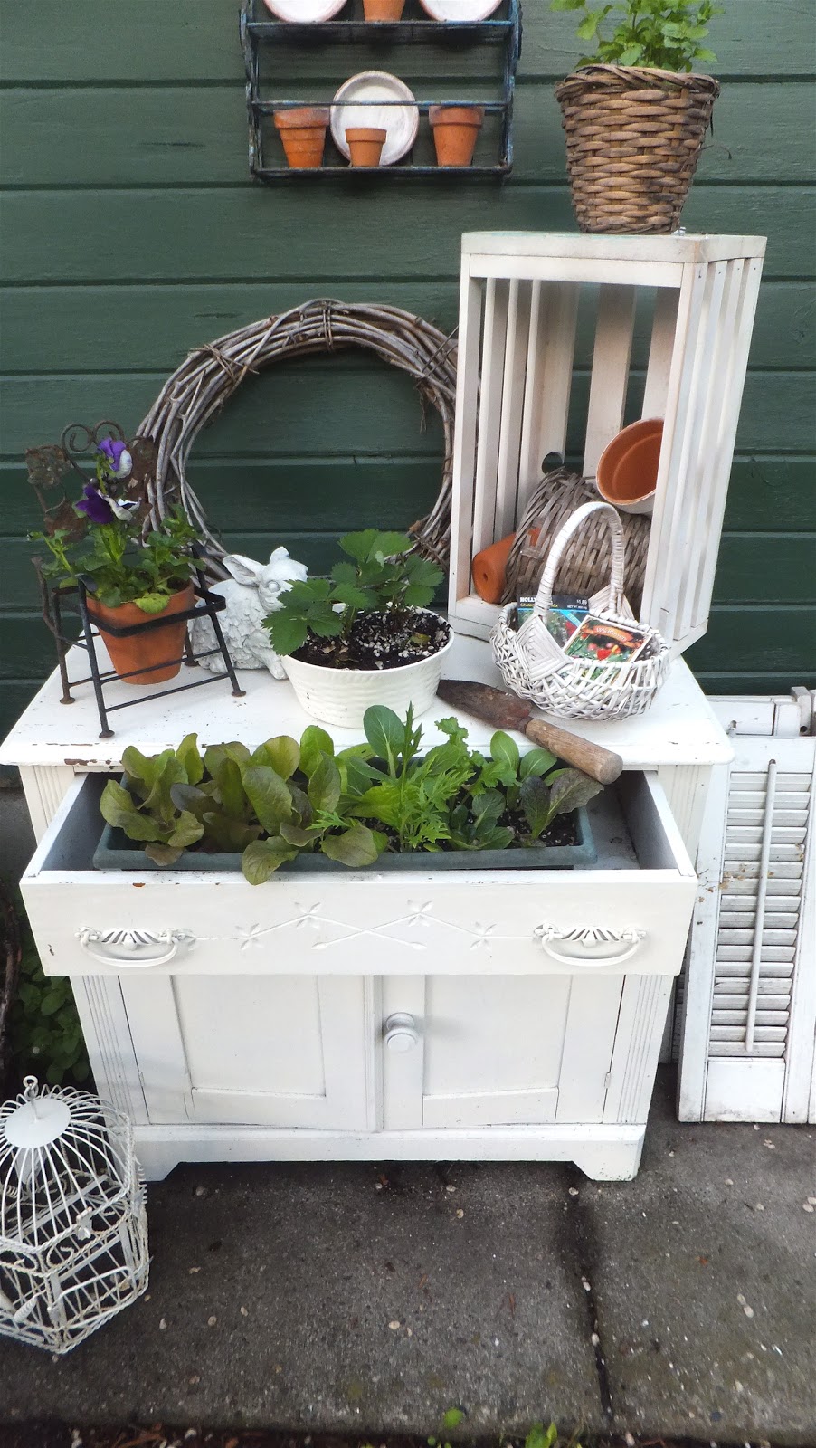 Ash Tree Cottage My Herb Garden Potting Bench