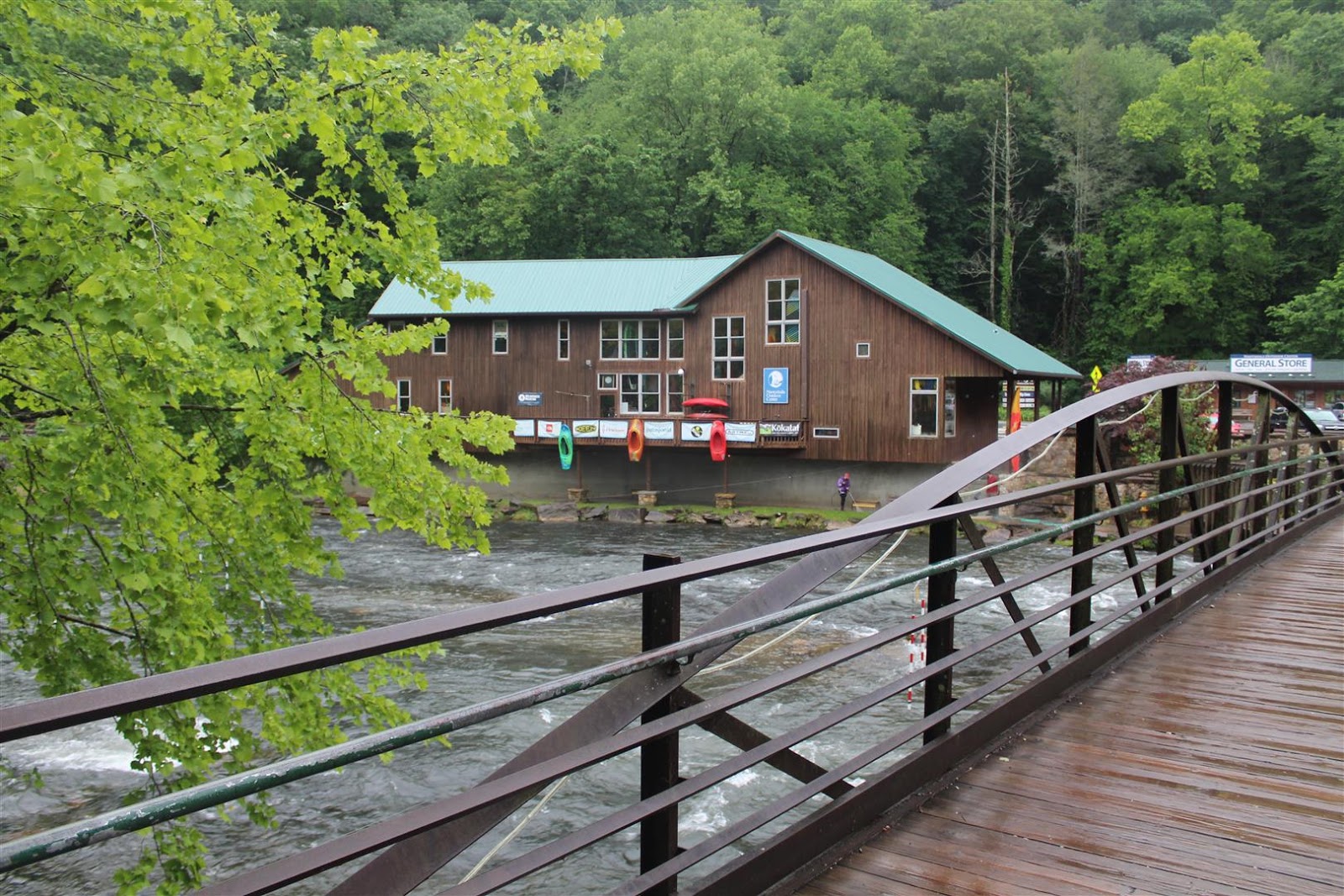 Skid and Sandy On The Road Bryson City North Carolina Rain Day Number 1