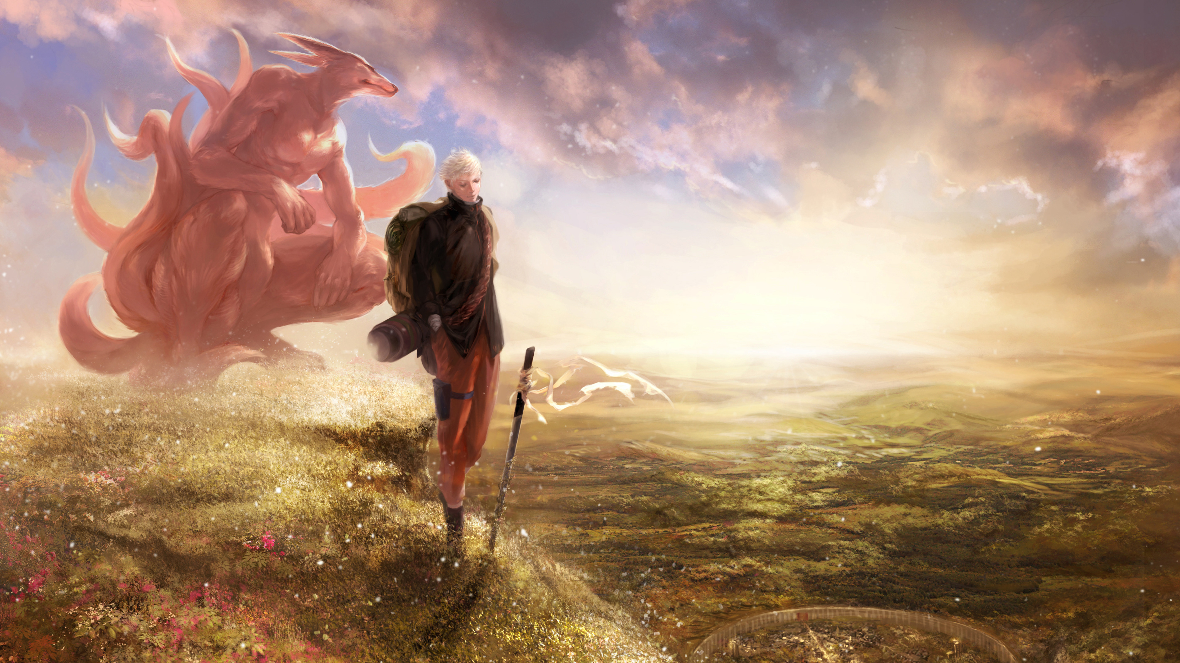 Naruto Uzumaki, Kurama, 4K, #8 Wallpaper