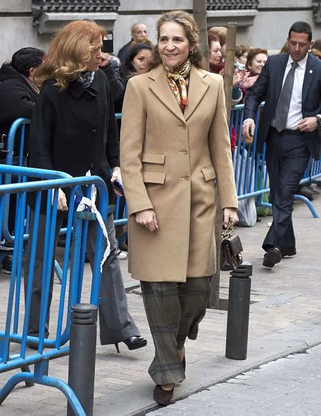 Princess Elena attended the traditional thanksgiving to Medinaceli's Christ at the Jesus of Medinaceli Church in Madrid.