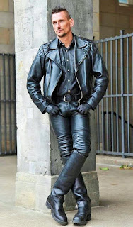leather masculine clothing concept for men
