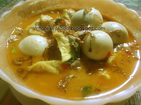Sayur Telur Campur Tahu Cara Membuat Sayur Telur Tahu Kuah Kuning Kunyit Sederhana
