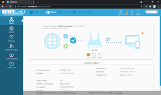 mode dhcp totolink connected LAN WAN
