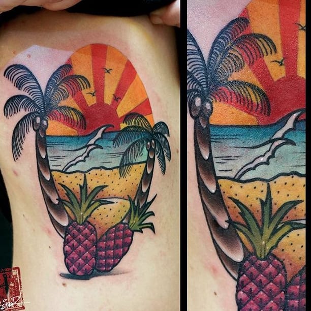 Summery Beach Tattoos For Your Own Tropic Thunder