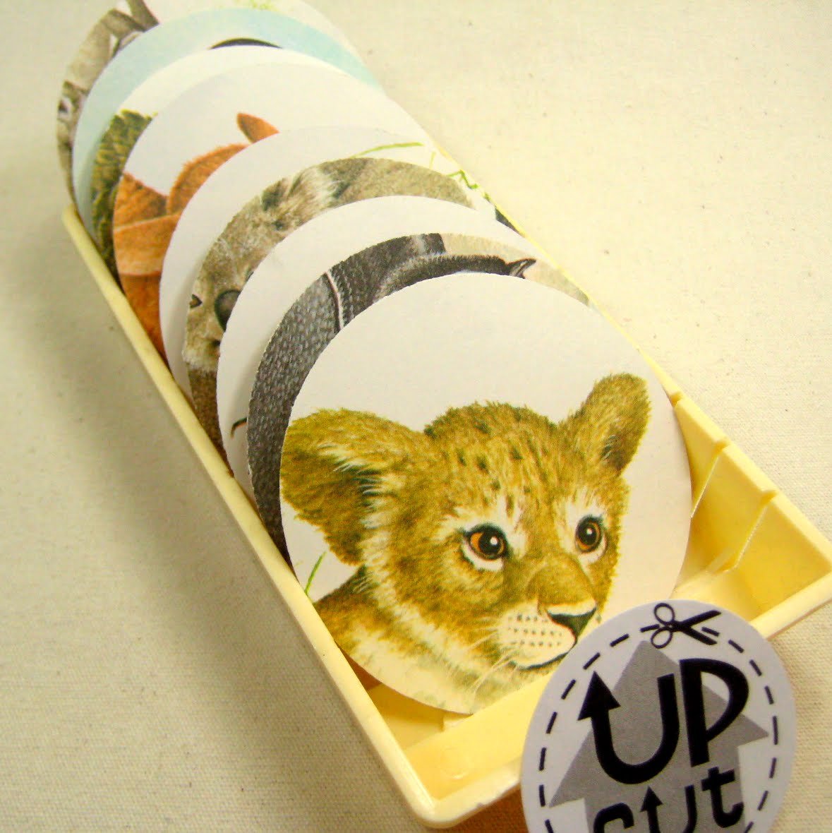 UPcut Inventory: [P] No. 225 (Animal Babies) 2 3/4" circles