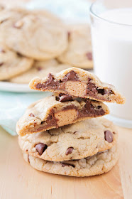These Reese's stuffed chocolate chip cookies combine two favorite treats into one decadent cookie!