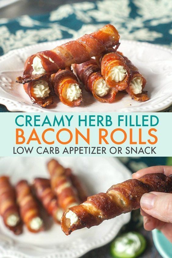 Creamy Herb Filled Bacon Rolls (low carb appetizer) - Ajib Recipe 5