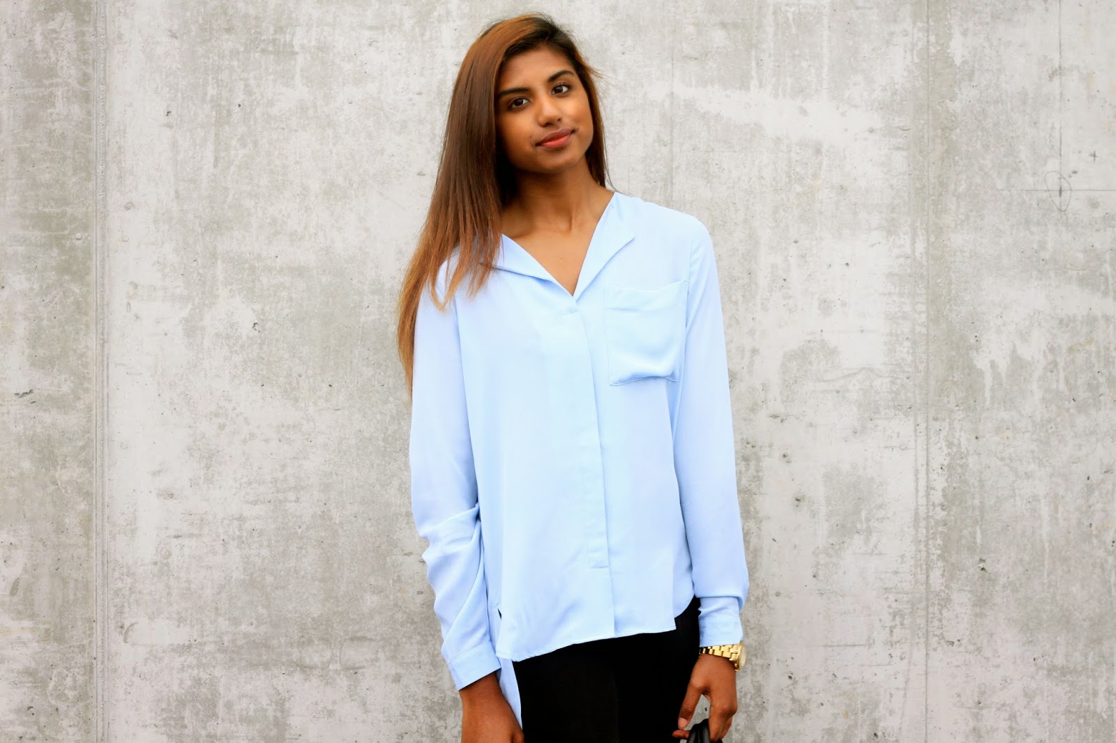 Kishastyle OUTFIT; BABY BLUE BLOUSE