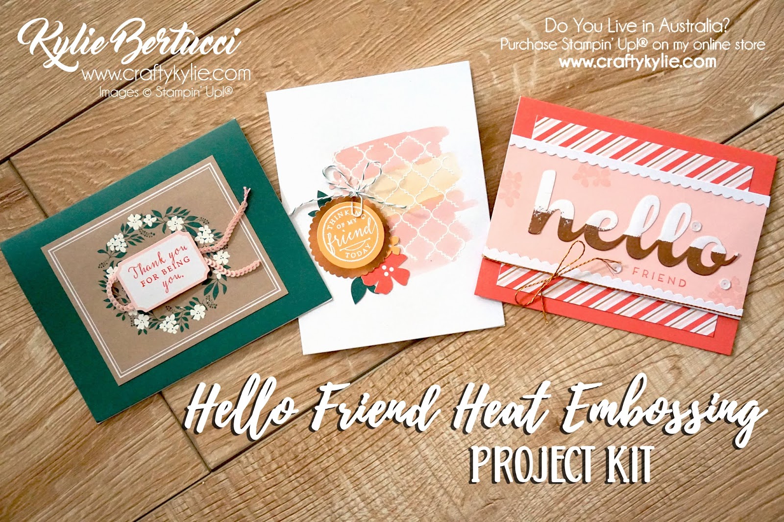 Hello Friend Heat Embossing Project Kit - Kylie Bertucci