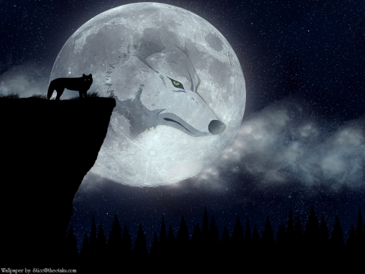 full moon wolf wallpaper - Mobile wallpapers