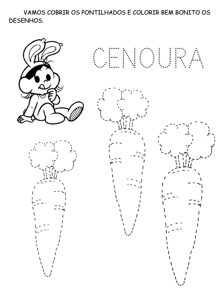 Desenhos para colorir: Desenhos da Monica para colorir, tema Páscoa