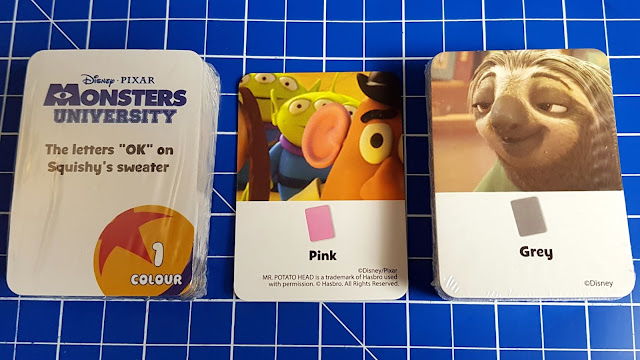 Disney Edition Colour Brain Reviewquestion and answer cards showing both sides