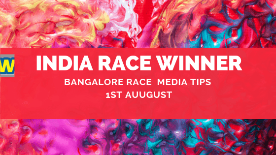 Bangalore Race Media Tips 1st August,  free indian horse racing tips, Trackeagle, racingpulse