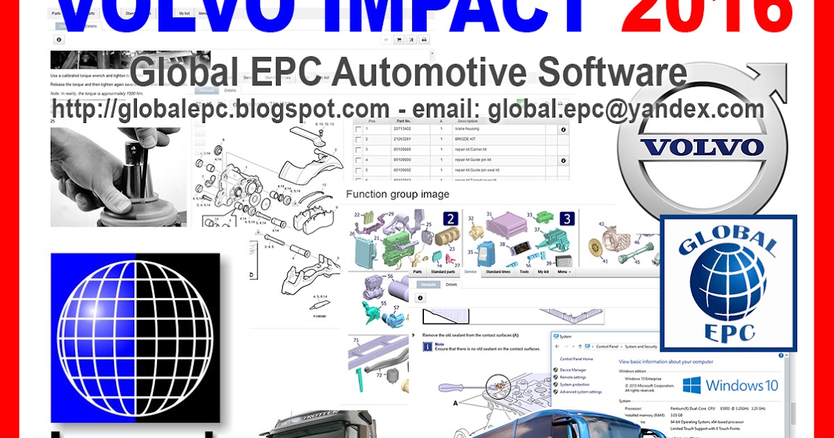 GLOBAL EPC AUTOMOTIVE SOFTWARE VOLVO IMPACT 2016 BUS AND TRUCK EPC