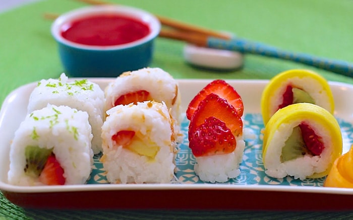 Receta de Sushi de Frutas Vegetariano