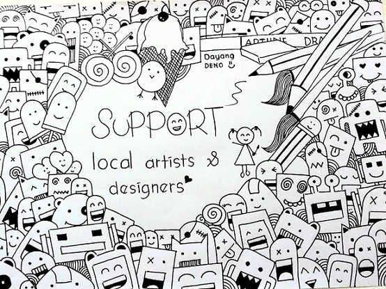 Lukisan Doodle Merdeka Cikimm Com