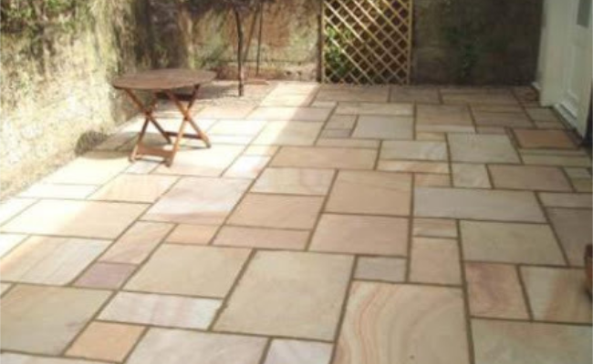 View Lantai Halaman Rumah Batu Alam Gif