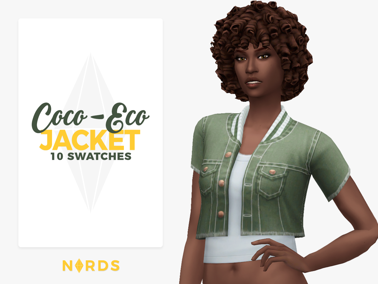 Coco-Eco Jacket Sims 4 CC Top