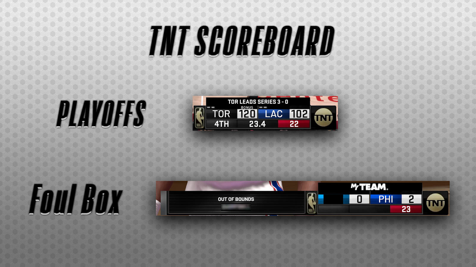 NBA 2K22 Complete Scoreboard Pack ESPN / TNT / NBC / SNF by Karinge