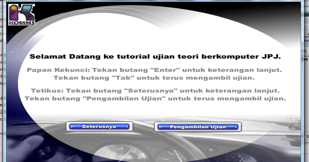 Contoh Soalan Test Komputer Lesen Memandu - Selangor u