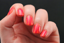 basketball nail deco abstract partial polish nails